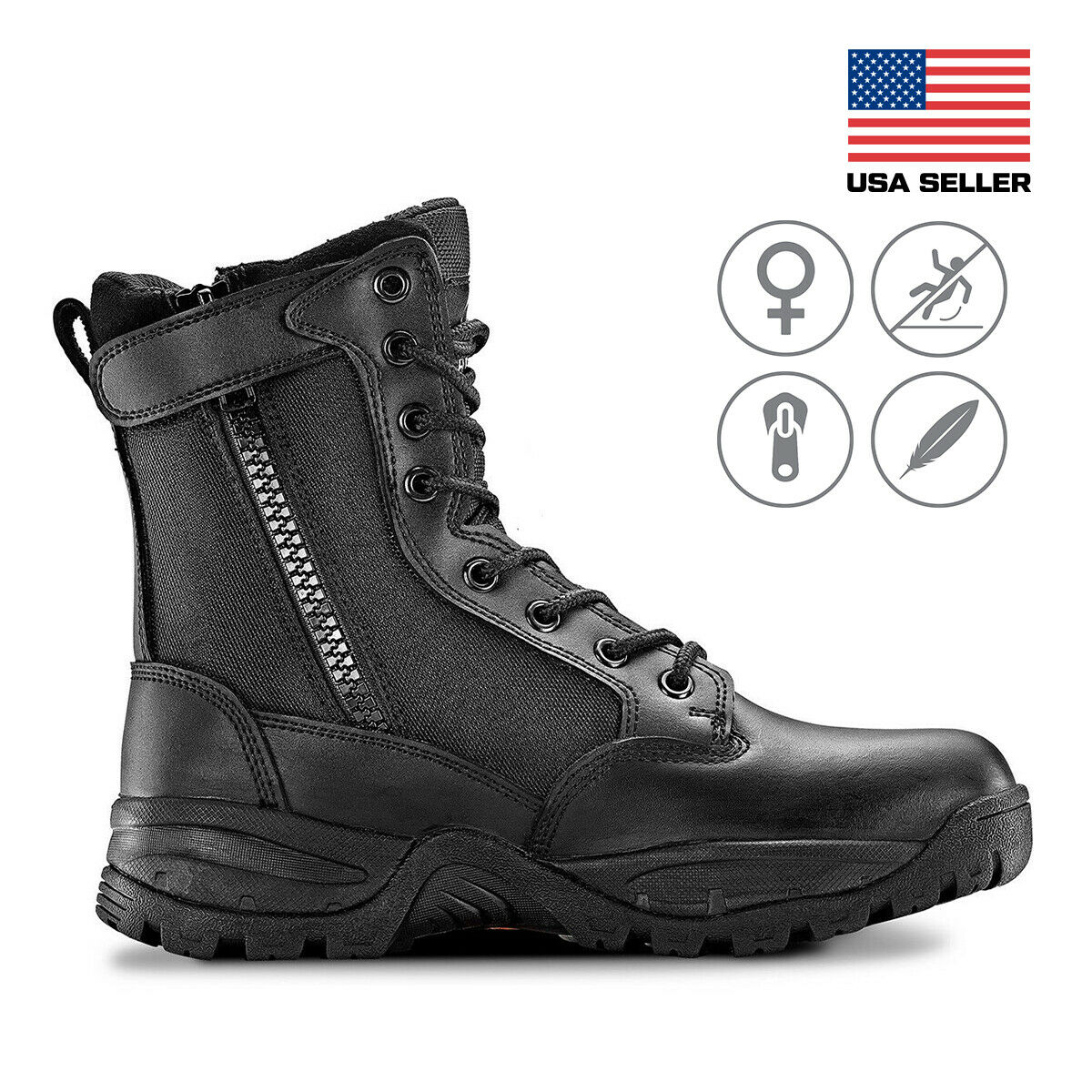 Maelstrom® Tac Force 8'' Women's Military Tactical Work Boots With Zipper