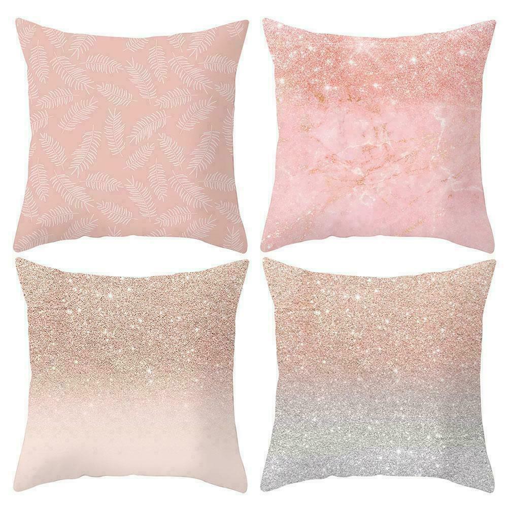 45*45cm Single-sided Peach Skin Pink Gold Pillowcase Decoration Sofa A5x6